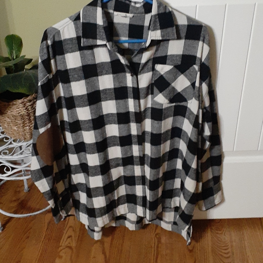 Plaid button down shirt